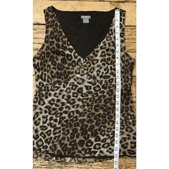 ANN TAYLOR Womens Size 6 Leopard Print Sleeveless Blouse - Picture 5 of 5